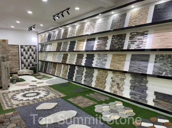 Китайский производитель ландшафтного каменного шпона/ржавой полосы в шахматном порядке для облицовки стен зданий
